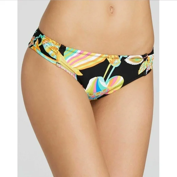 NWD‎ Trina Turk [ 4 ] Tahitian Floral Shirred Side Hipster Bikini Bottom - Picture 3 of 14